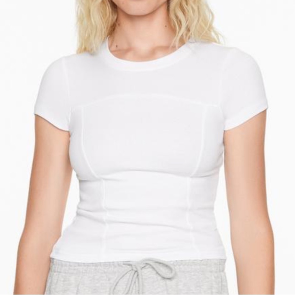 Oysho ribbed short sleeved tee